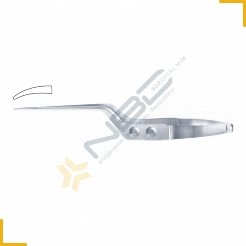 Yasargil Micro Needle Holder Curved - Bayonet Shaped - Smooth Jaws