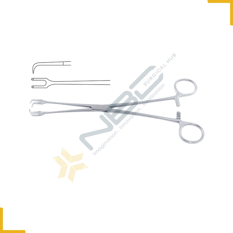 Schroeder Tenaculum Forcep Straight - 2 x 2 Teeth