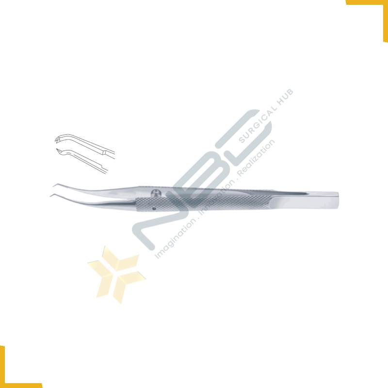 Girard Corneoscleral Forcep 1 x 2 Teeth with Tying Platform - For Right Hand