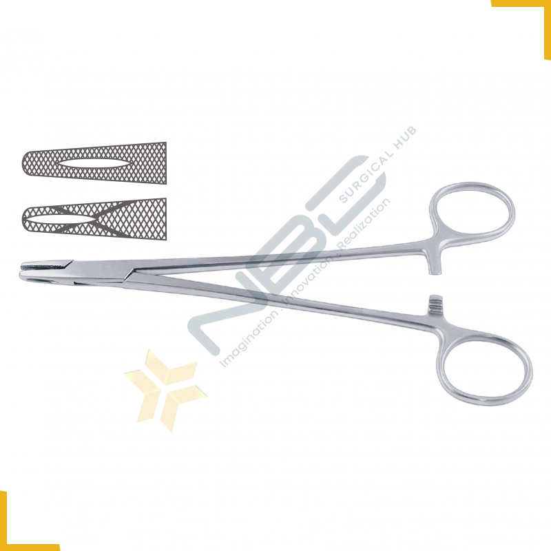 Metzenbaum Needle Holder One Grooved and Fenestrated Jaws