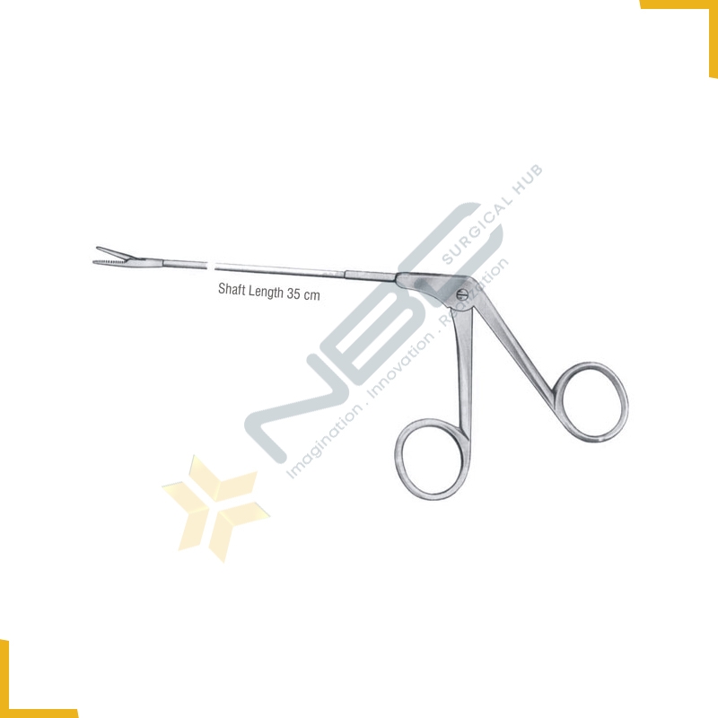 Micro Laryngeal Grasping Forceps Straight Serrated