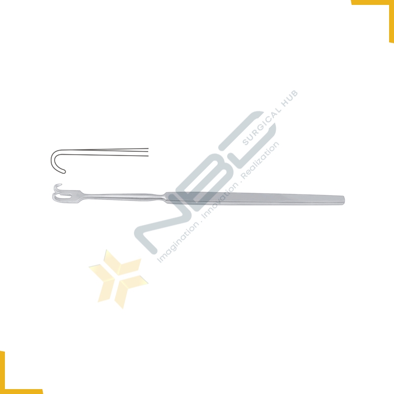 Wound Retractor 3 Blunt Prongs - Small Curve