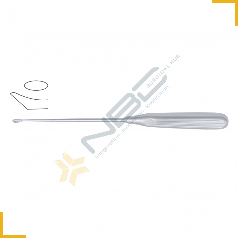 Scoville Bone Curette Oval - Curved Upwards