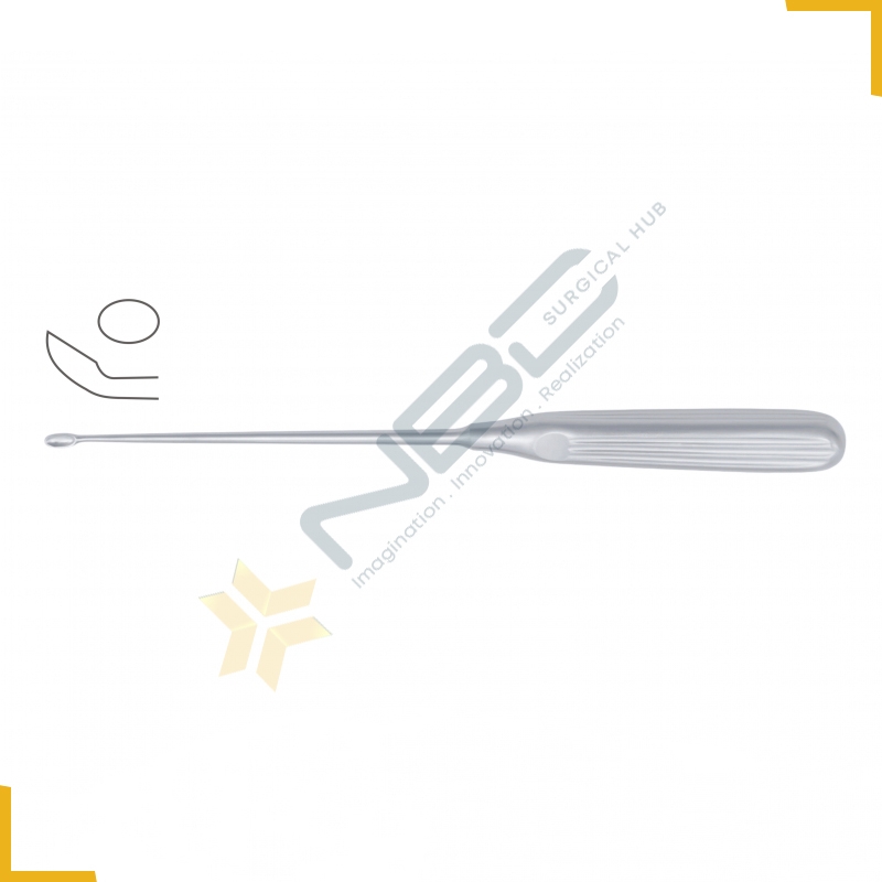 Scoville Bone Curette Oval - Curved Downwards