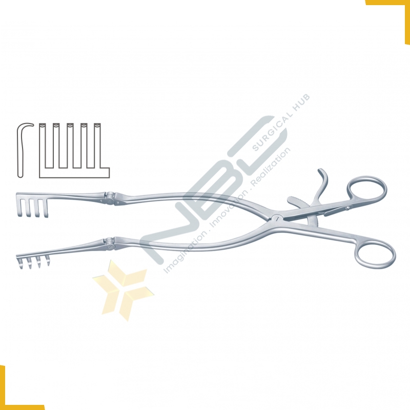 Adson Self Retaining Retractor 4 x 5 Blunt Prongs