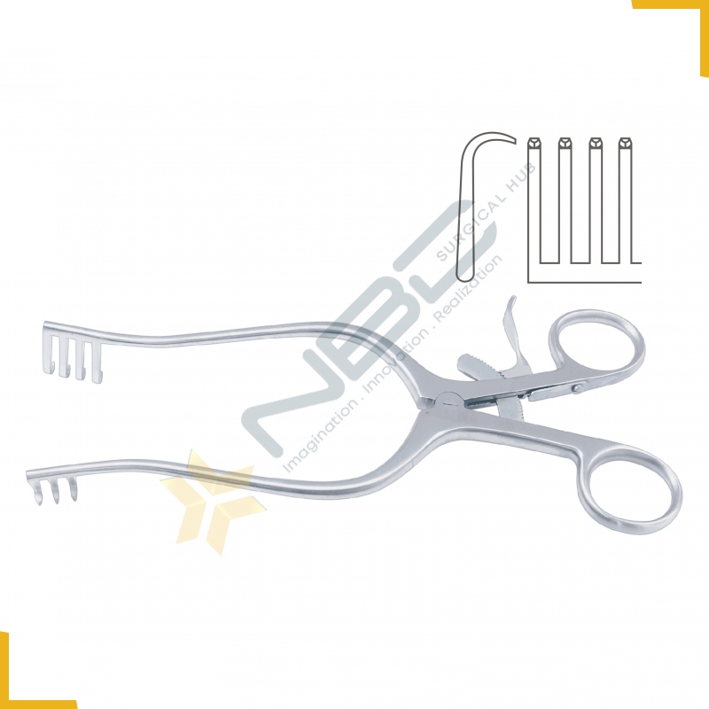 Weitlaner Self Retaining Retractor 3 x 4 Blunt Prongs