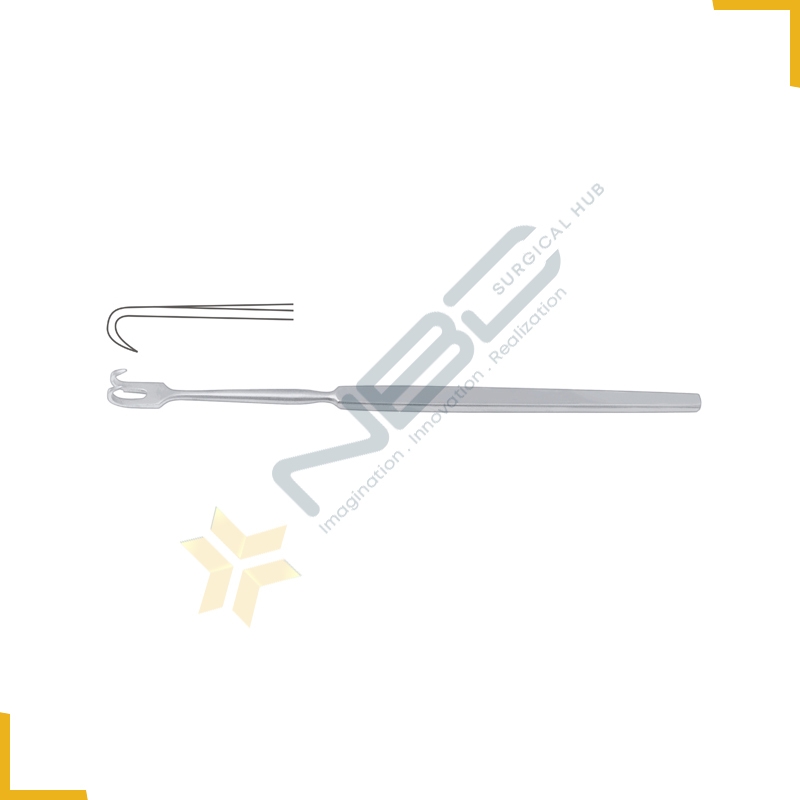 Wound Retractor 3 Sharp Prongs - Small Curve