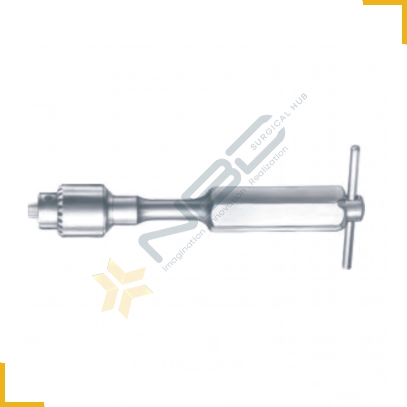 Drill Handle With Chuck Langitudinally Board - With Key