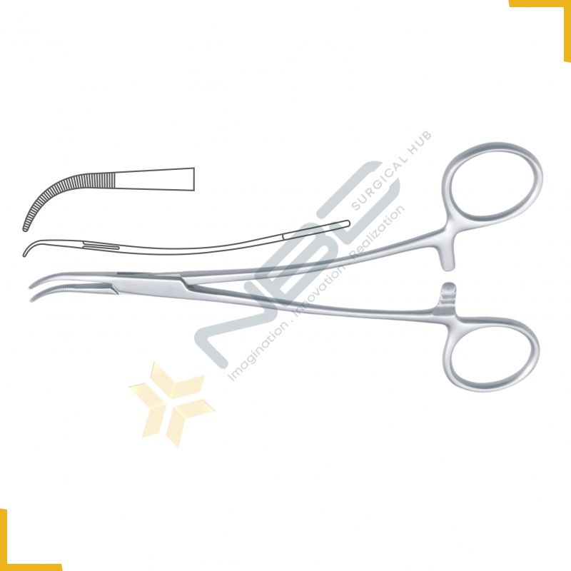 Overholt-Mini Dissecting and Ligature Forcep Curved - S Shaped