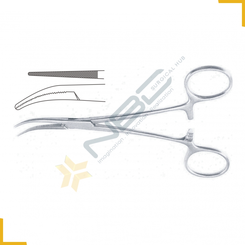 Dandy-Mosquito Haemostatic Forcep Laterally Curved - Cross Serrated