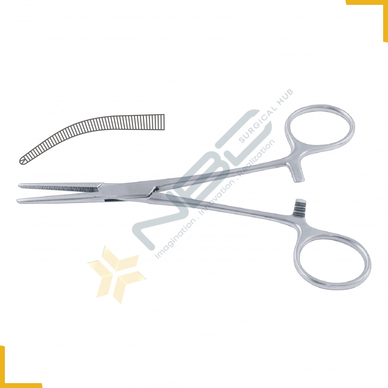 Crile Haemostatic Forcep Curved - 1 x 2 Teeth