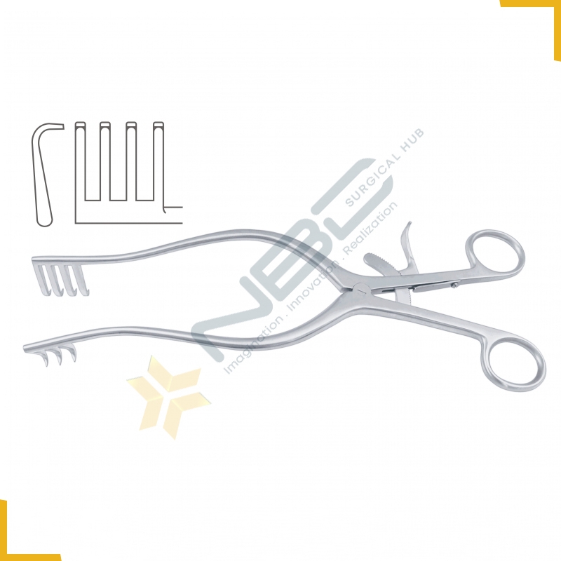 Adson Self Retaining Retractor 3 x 4 Blunt Prongs