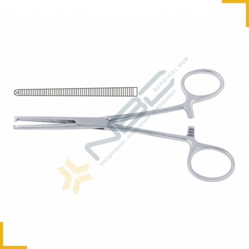 Ochsner-Kocher Haemostatic Forcep Straight - 1 x 2 Teeth