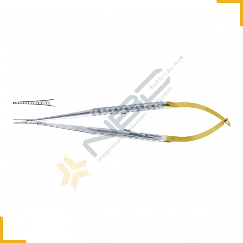 Diam-n-Dustâ„¢ Castroviejo Micro Needle Holder Straight - Extra Delicate - With Lock