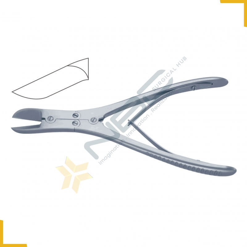 Ruskin-Liston Bone Cutting Forcep Curved - Compound Action
