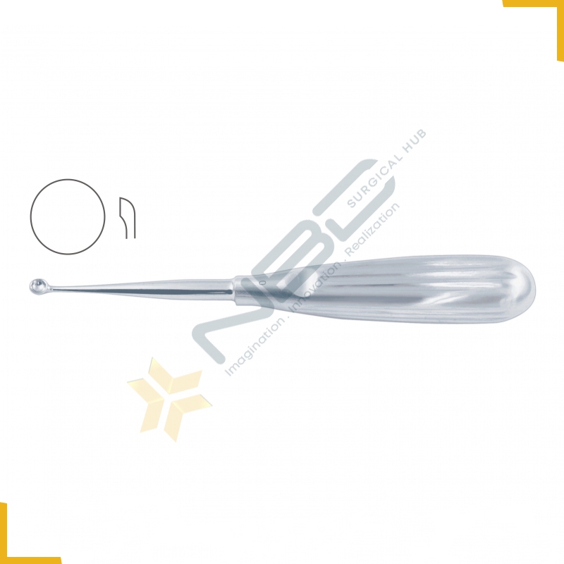 Bruns Bone Curette Round