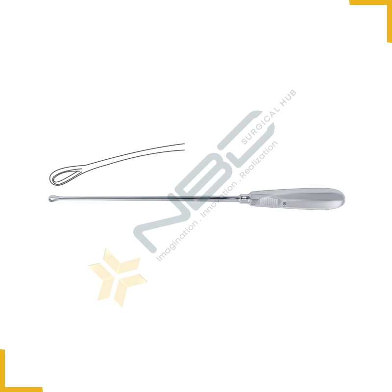 Recamier Uterine Curette Sharp - Malleable