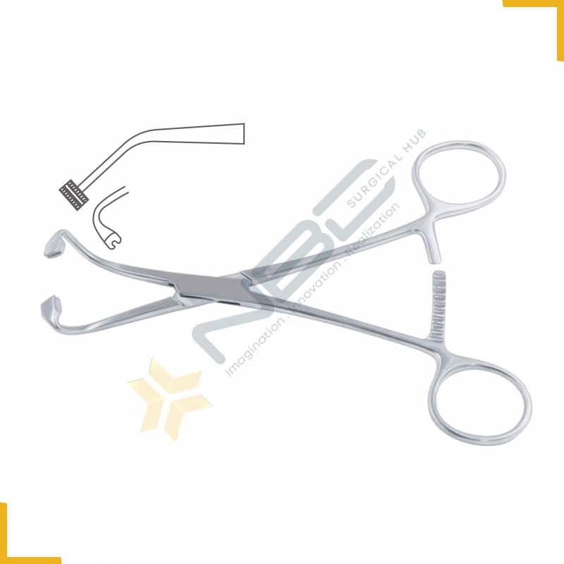 Peers-Bertram Towel Clamp With Jaw for Tube Fixation