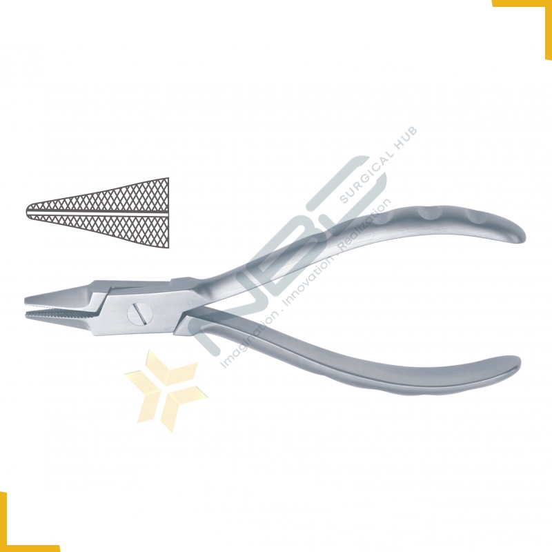 Flat Nose Plier With Longitudinal Groove