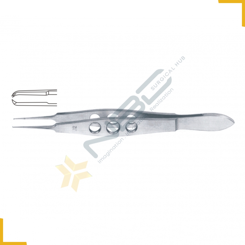 Castroviejo Suture Tying Forcep 1 x 2 Teeth with Tying Platform