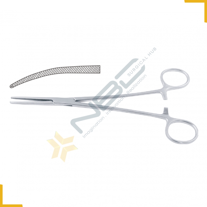 Bengolea Haemostatic Forcep Curved - 1 x 2 Teeth