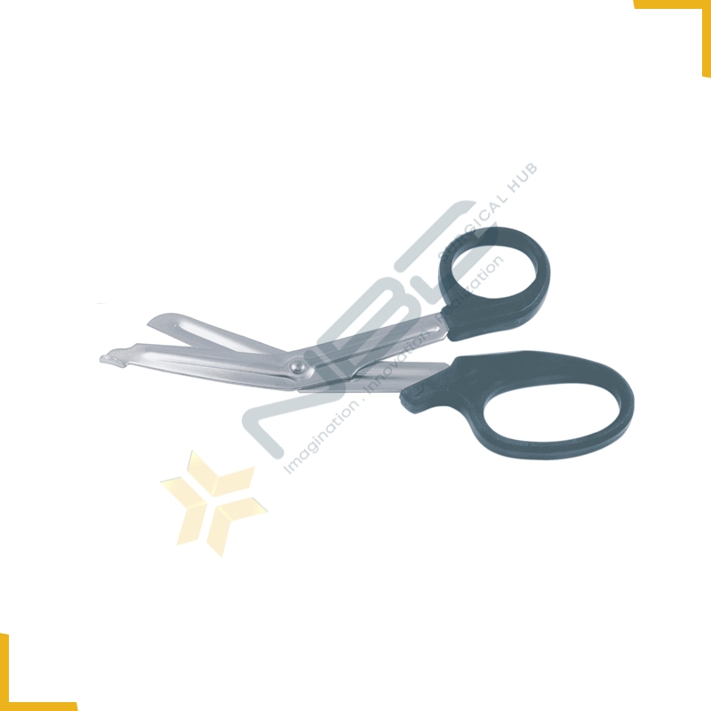 Universal Bandage Scissor Plastic Handle Black