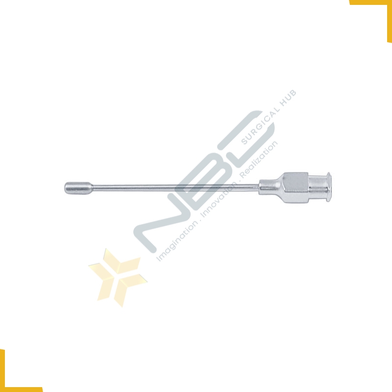 Mock Heparin Flushing Needle Button End With Luer Lock Connection