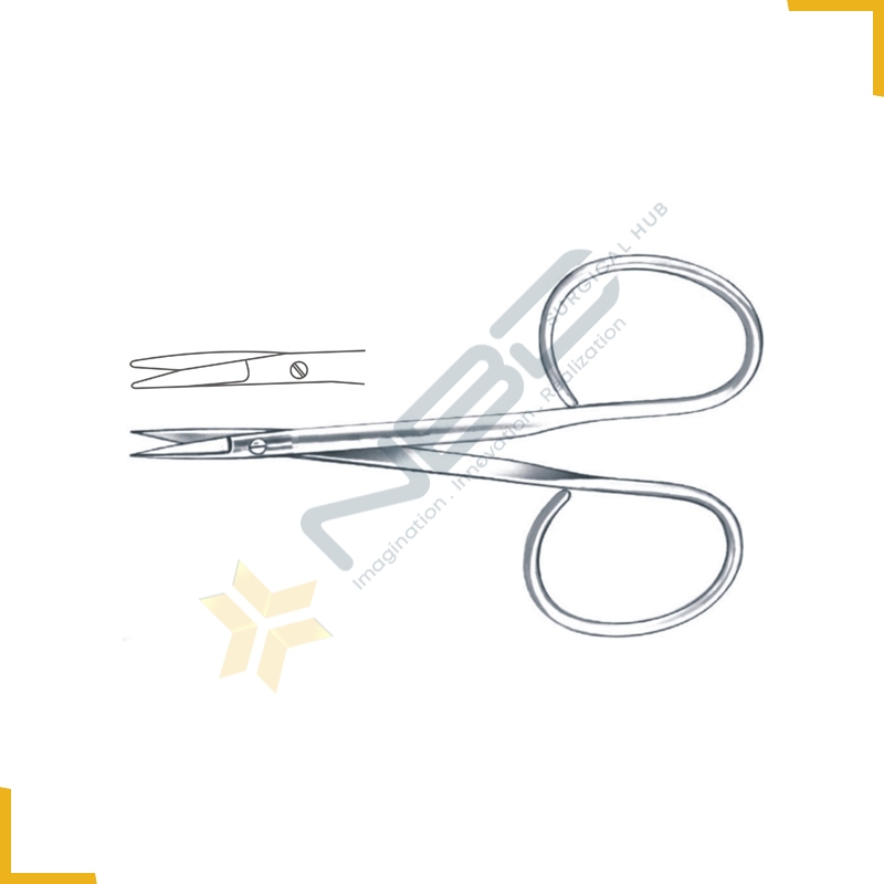 Kaye Ribbon Face Lift Scissor Curved Flat Shanks Toothed