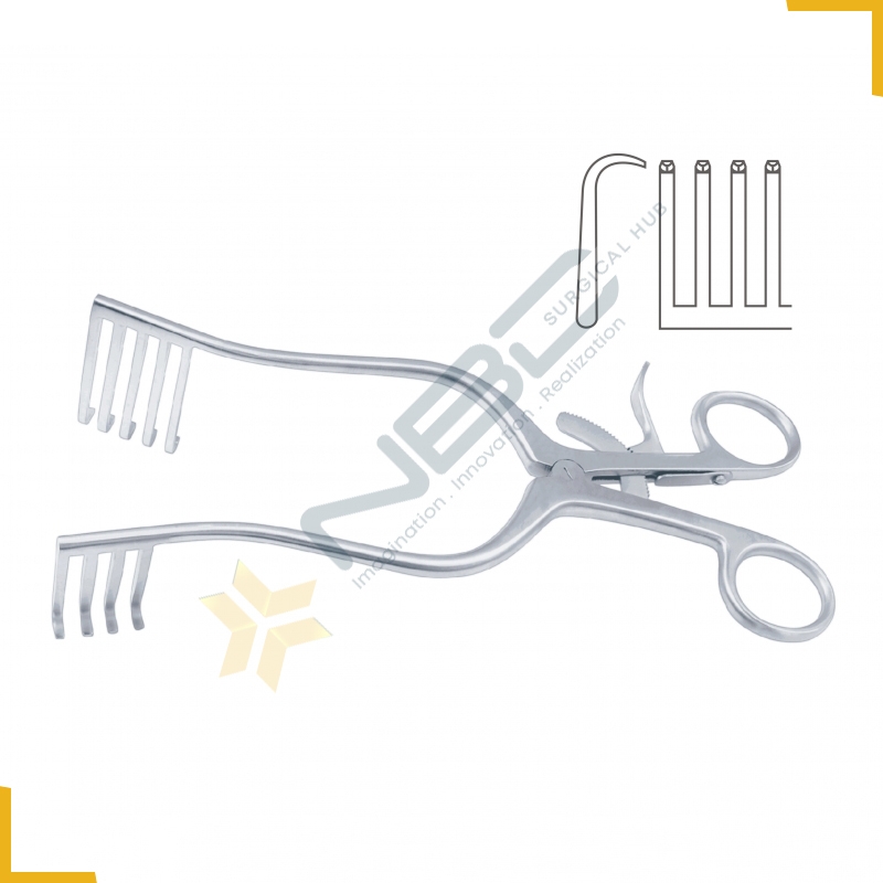 Norfolk-Norwich Self Retaining Retractor 4 x 5 Blunt Prongs