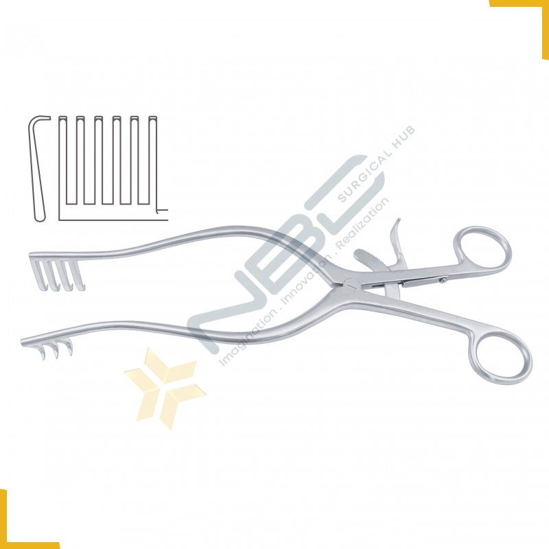 Adson Self Retaining Retractor 6 x 6 Blunt Prongs