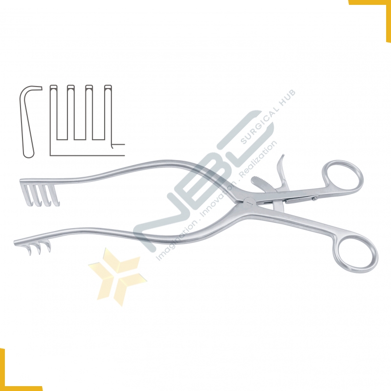 Adson Self Retaining Retractor 6 x 6 Sharp Prongs