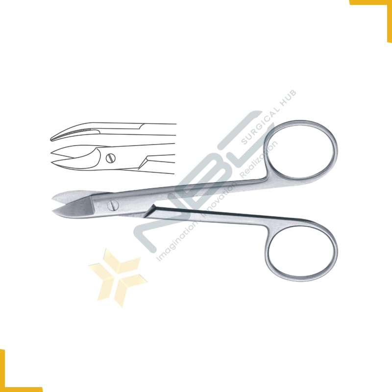 BeeBee Crown Scissor Curved One Toothed Cutting Edge