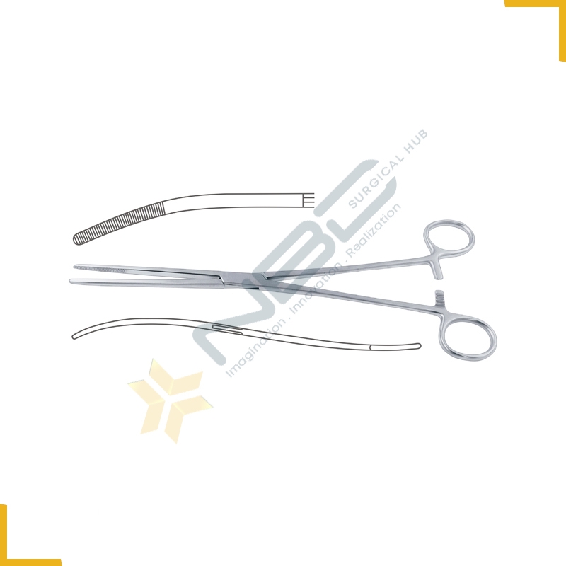 Bozemann Sponge Holding Forcep Curved S Shaped