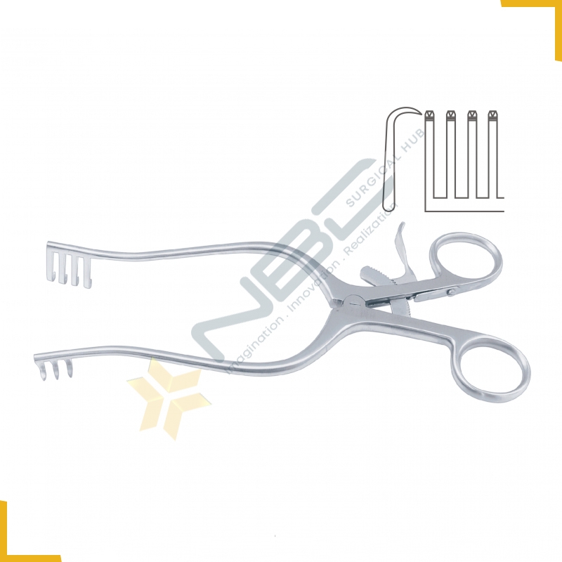 Weitlaner Self Retaining Retractor 3 x 4 Sharp Prongs