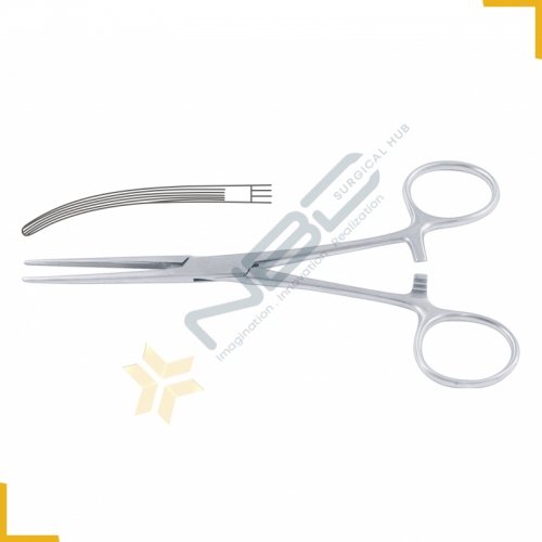 Bainbridge Haemostatic Forcep Curved - Longitudinally Serrated