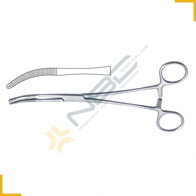 Mikulicz Peritoneum Forcep Curved - 1 x 2 Teeth