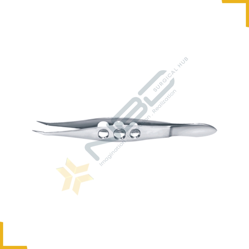 Gold Punctal Plug Forcep With Longitudinal Groove - Pointed Tips