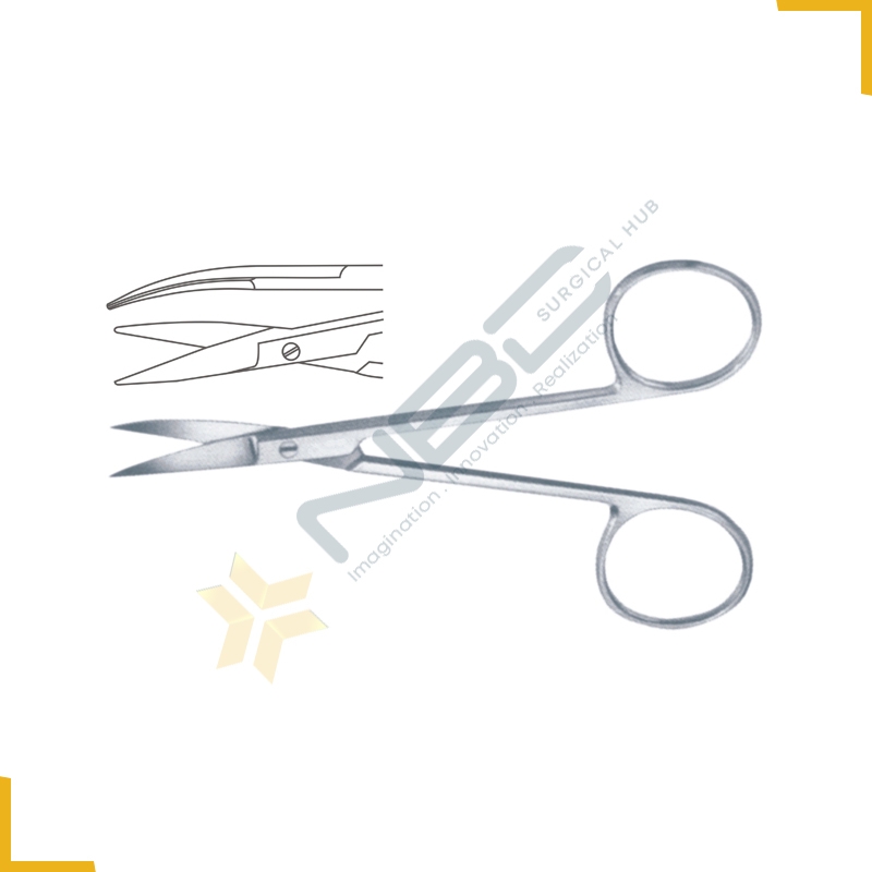 Cottle-Massing Plastic Surgery Scissor Curved Blunt Tips
