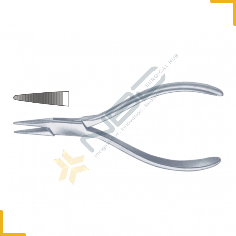 Flat Nose Plier Serrated Tips