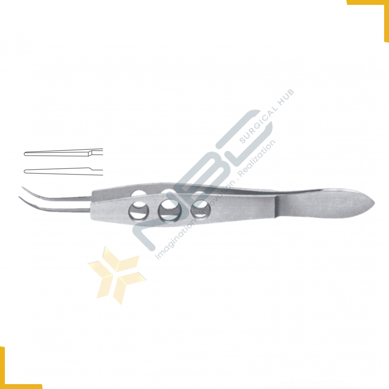 Jaffe Suture Tying Forcep Curved - Very Delicate Smooth Jaws