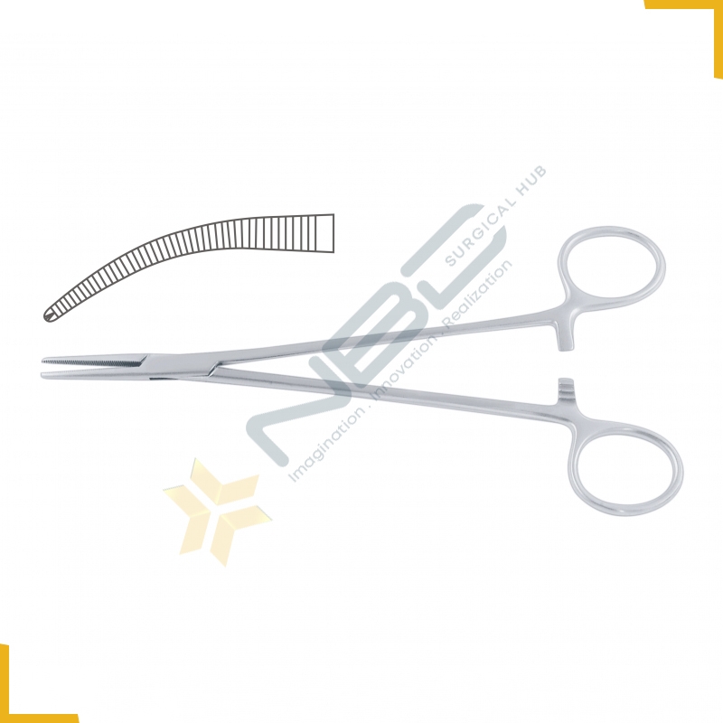 Halsted-Mosquito Haemostatic Forcep Curved - 1 x 2 Teeth