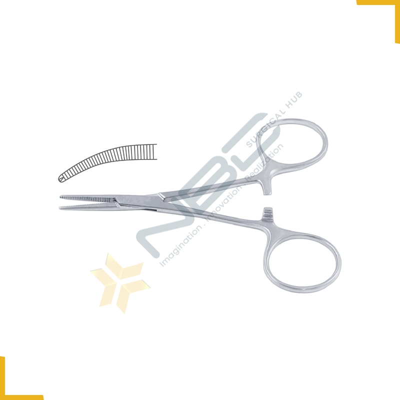 Hartmann Haemostatic Forcep Curved - 1 x 2 Teeth