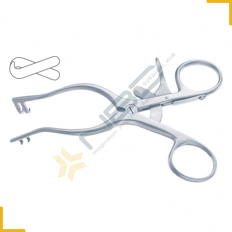 Mollison Self Retaining Retractor 2 x 2 Sharp Prongs