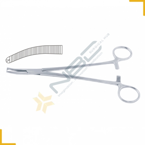 Faure Peritoneum Forcep Curved - 1 x 2 Teeth