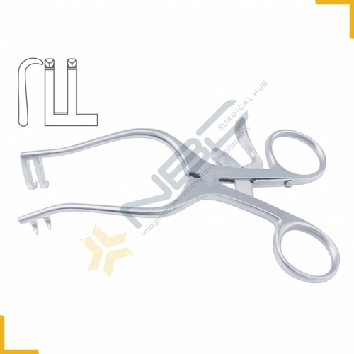 Plester Self Retaining Retractor 2 x 2 Blunt Prongs