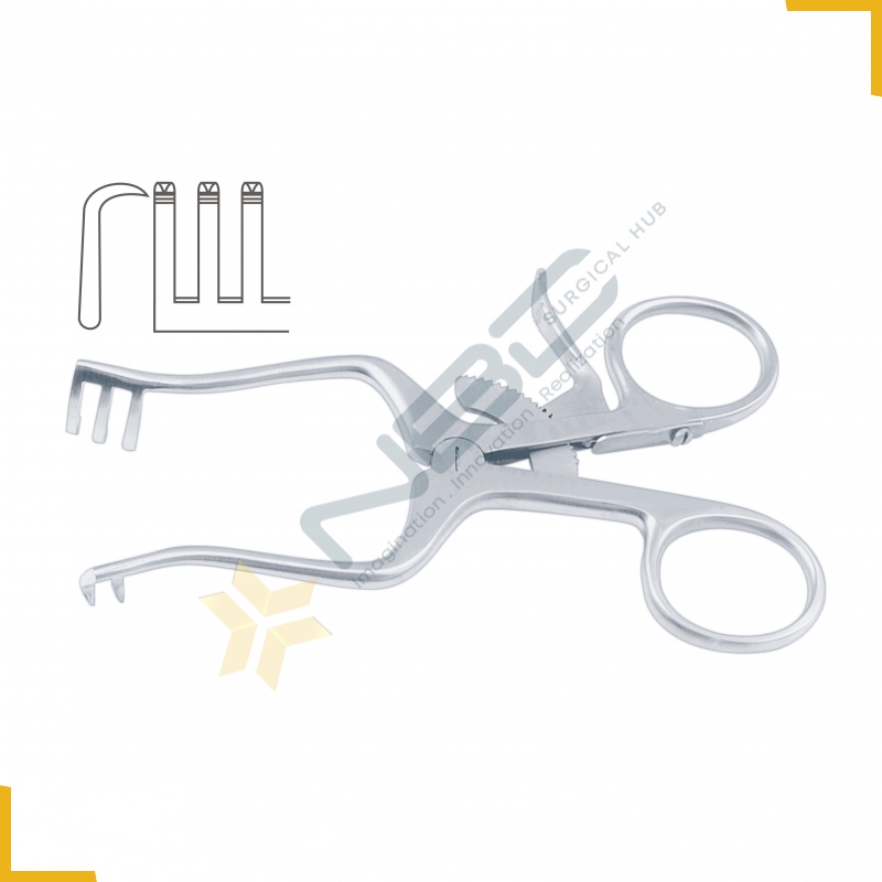 Weitlaner Self Retaining Retractor 2 x 3 Sharp Prongs