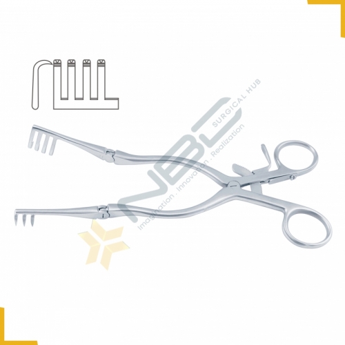 Adson Self Retaining Retractor 3 x 4 Sharp Prongs