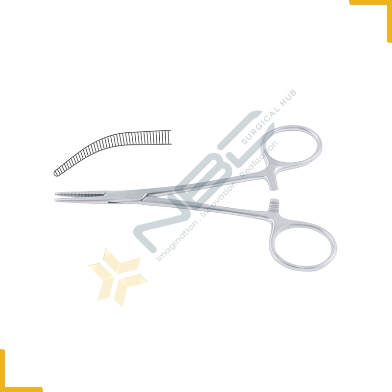 Halsted-Mosquito Haemostatic Forcep Curved - 1 x 2 Teeth