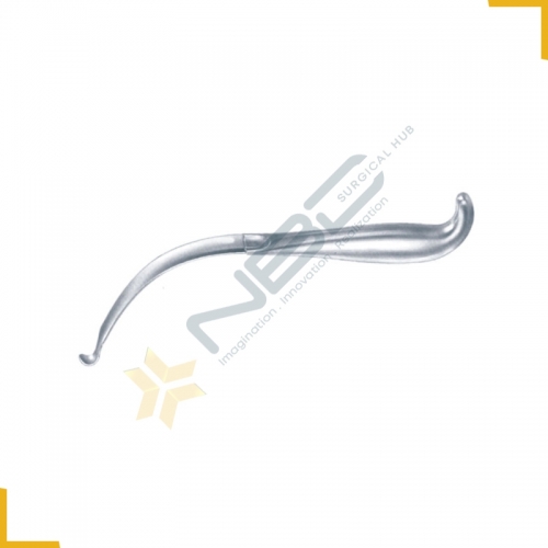 Sigmoid Notch Extra Oral Retractor Concave Blade Full Bent Tip