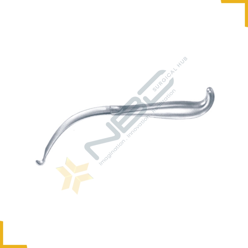 Sigmoid Notch Extra Oral Retractor Concave Blade Full Bent Tip